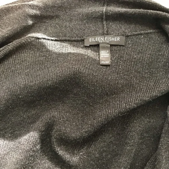 Eileen Fisher Open-Front Knit Cardigan | Tencel Silk Blend | Petite Small / PP - Picture 4 of 7